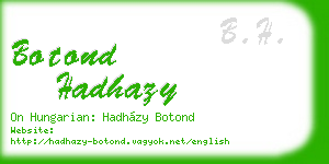 botond hadhazy business card